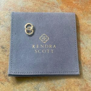 Kendra Scott - Jett huggie 14k gold diamond hoops spiked